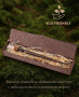 Деревянная заколка - шпилька с розовым кварцем кристалл